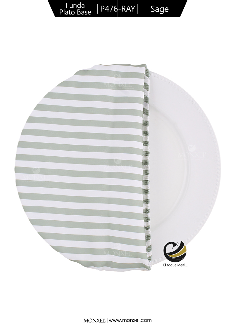 Funda Plato Base P476-RAY Sage 40 cm. (Textil)