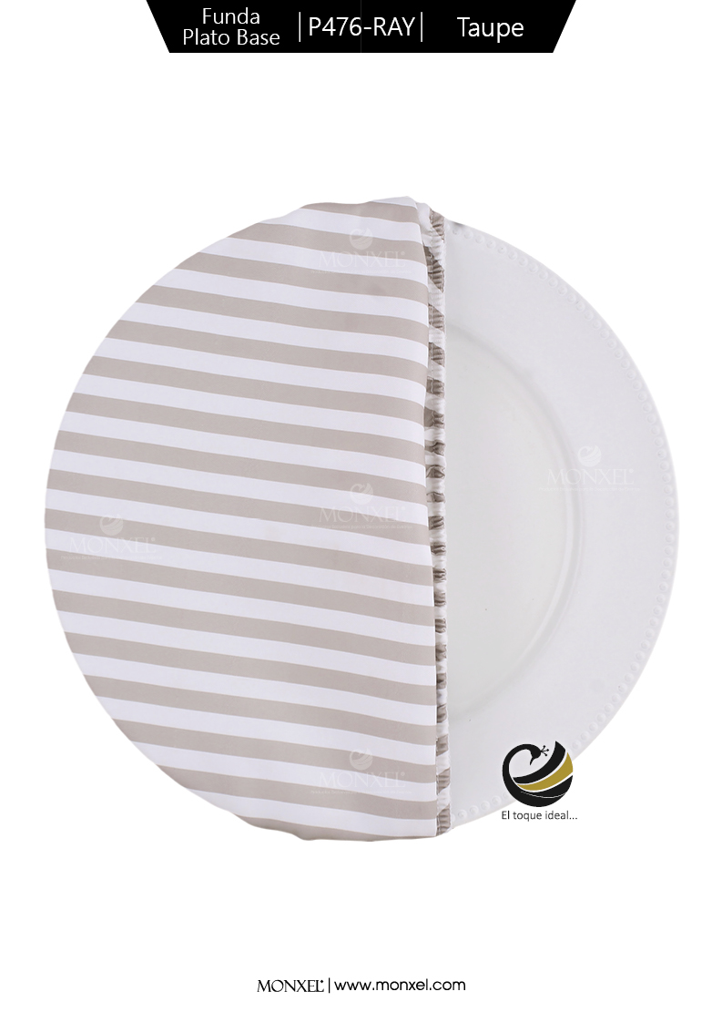 Funda Plato Base P476-RAY Taupe 40 cm. (Textil)