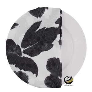 Funda Plato Base P477-NOC Blanco/Negro 40 cm. (Textil)