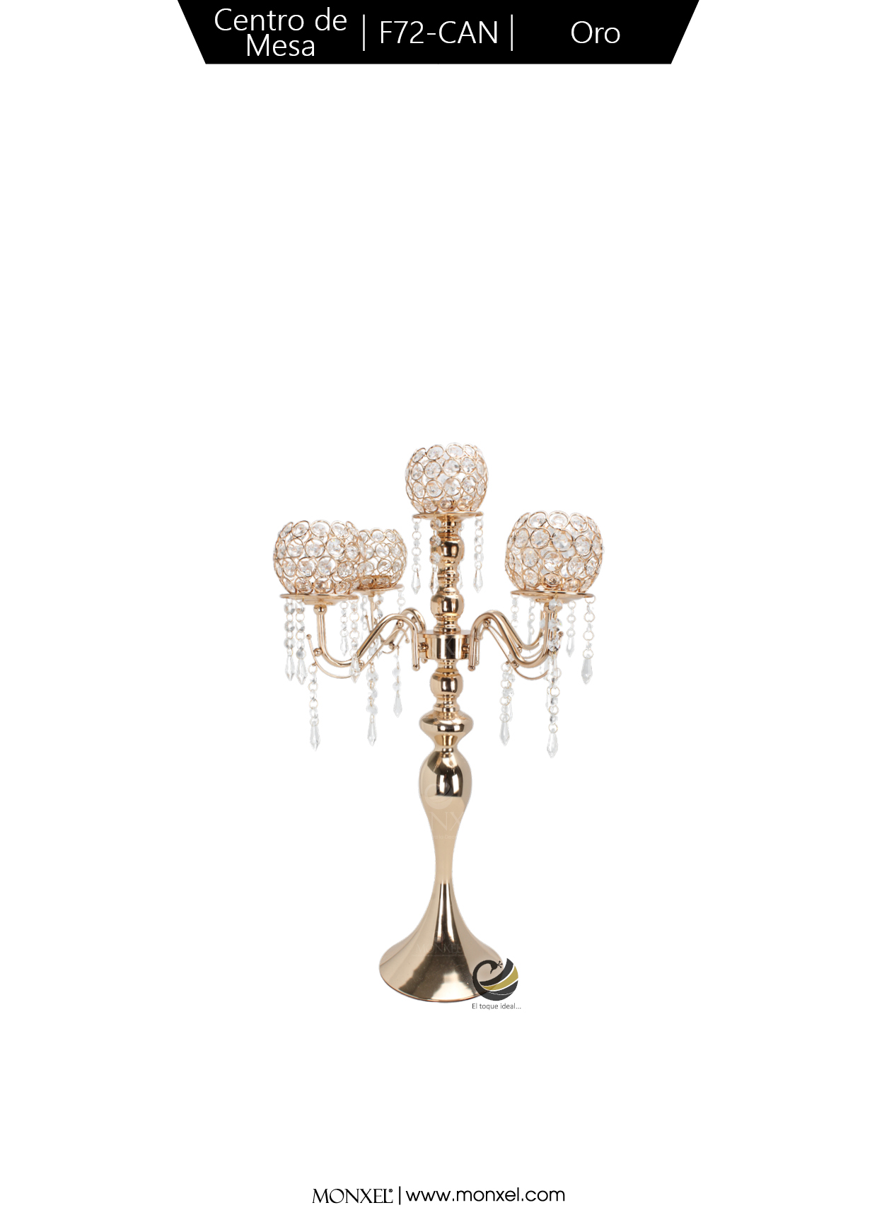Centro de Mesa F72-CAN Oro
