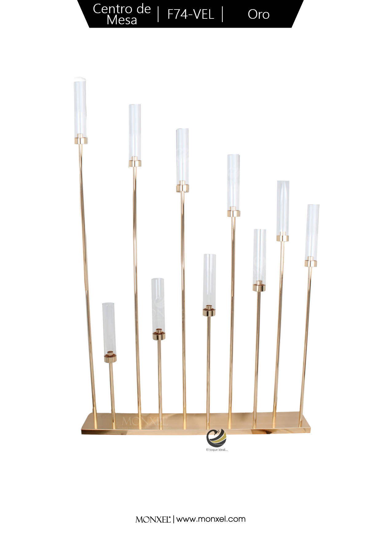 Centro de Mesa F74-VEL Oro
