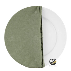 Funda Plato Base P459-LIN Sage 40 cm. (Textil)