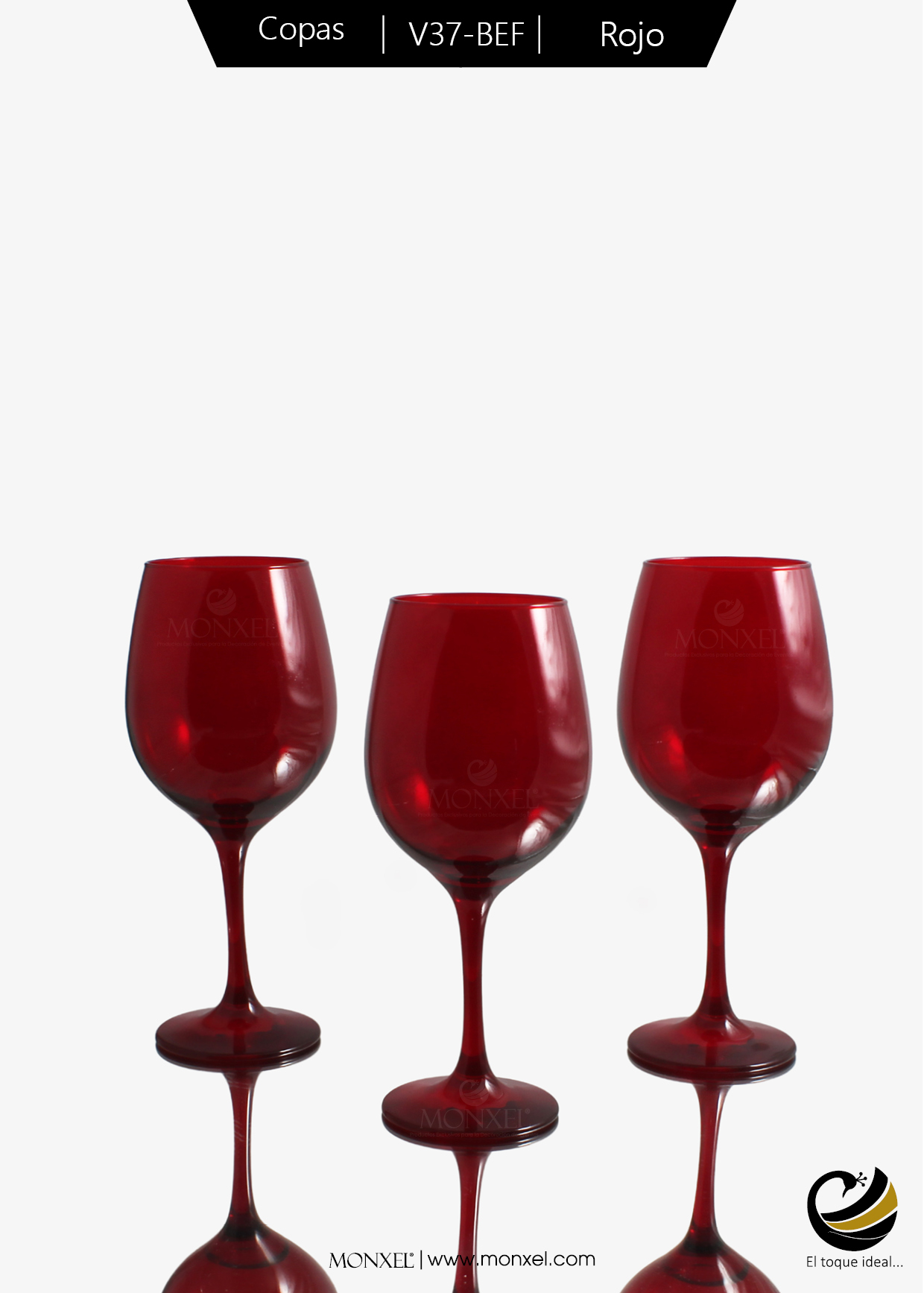 Copas Vino V37-BEF Rojo