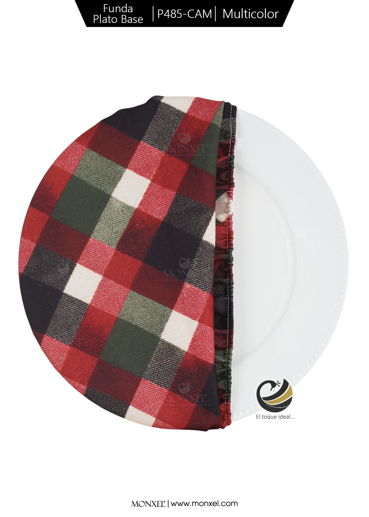 Funda Plato Base P485-CAM Multicolor 40 cm. (Textil)