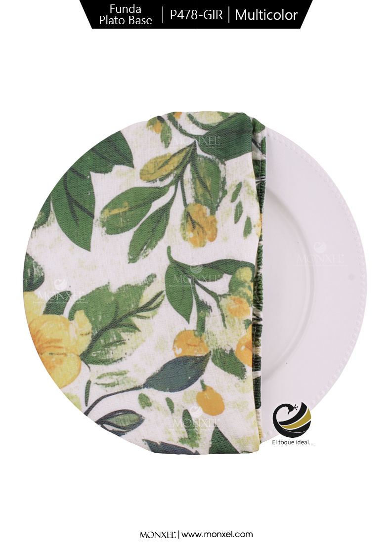 Funda Plato Base P478-GIR Multicolor 40 cm. (Textil)