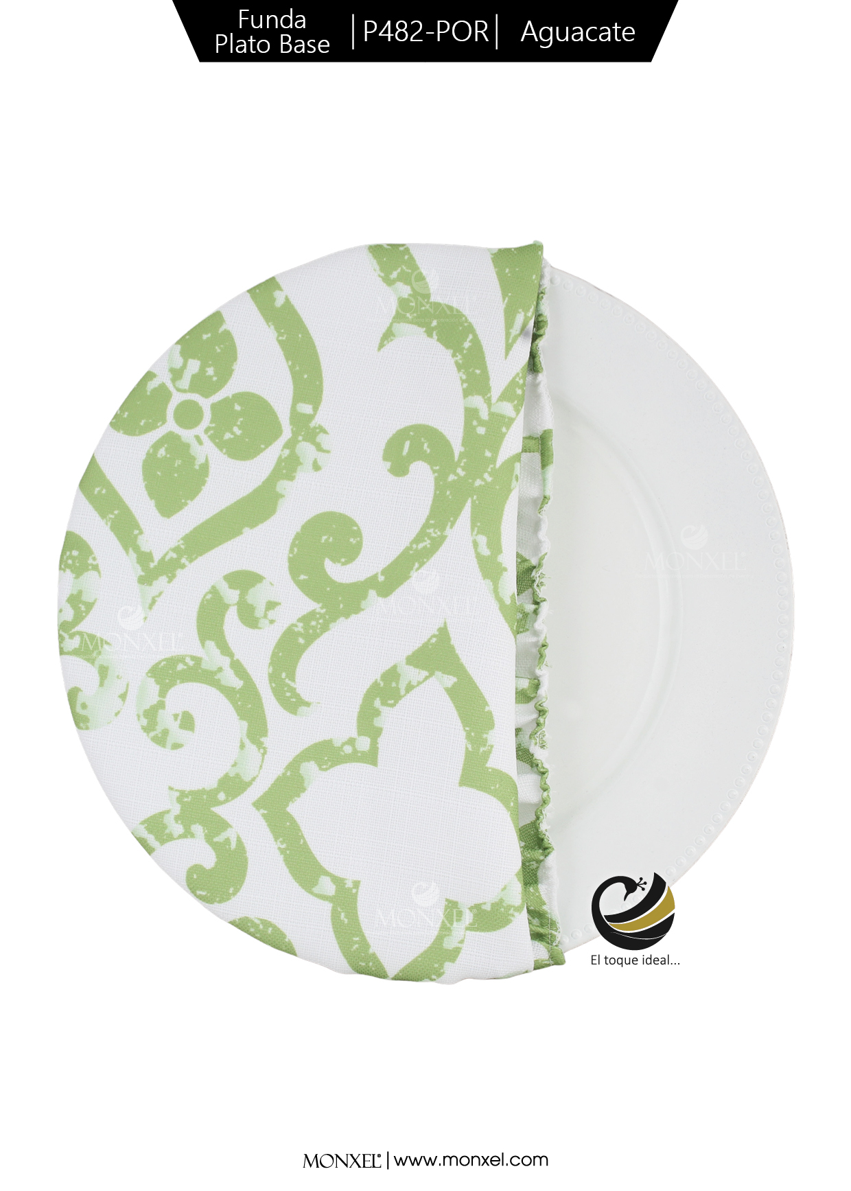 Funda Plato Base P482-POR Aguacate 40 cm. (Textil)