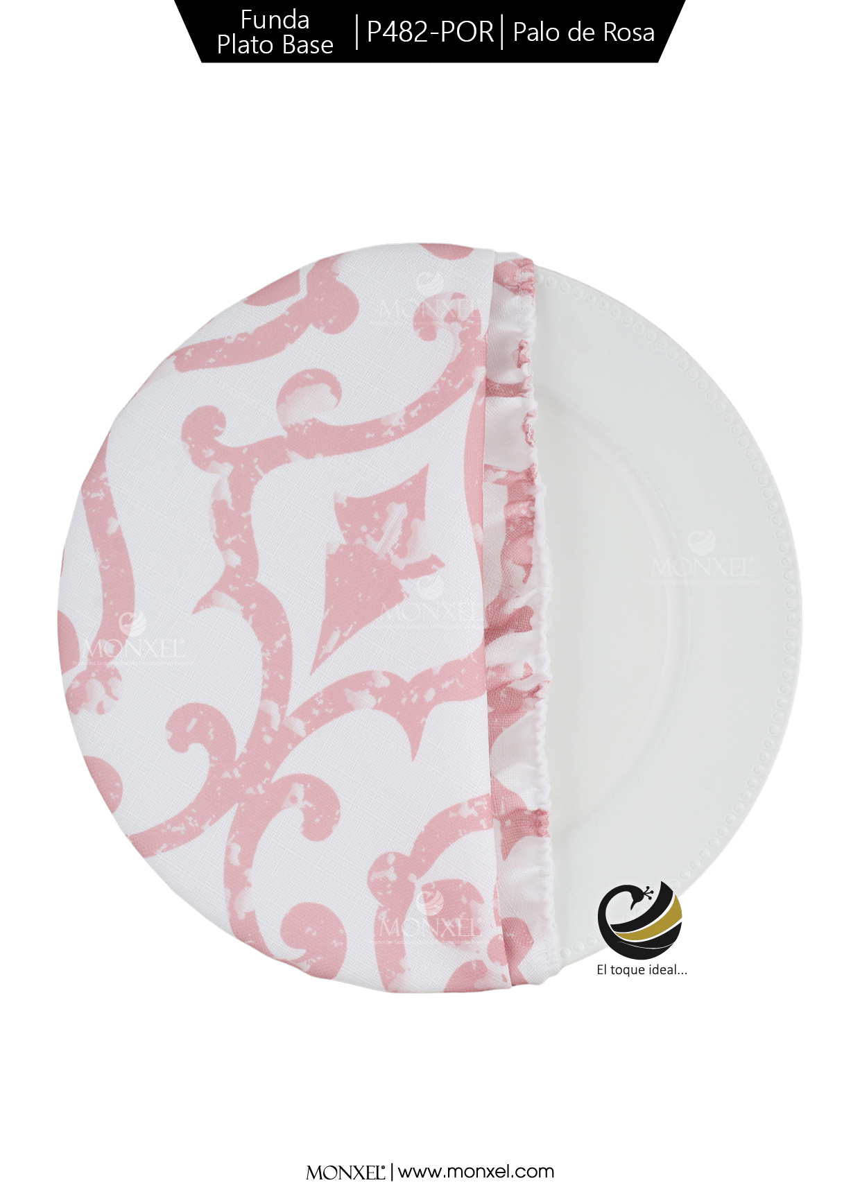 Funda Plato Base P482-POR Palo de Rosa 40 cm. (Textil)