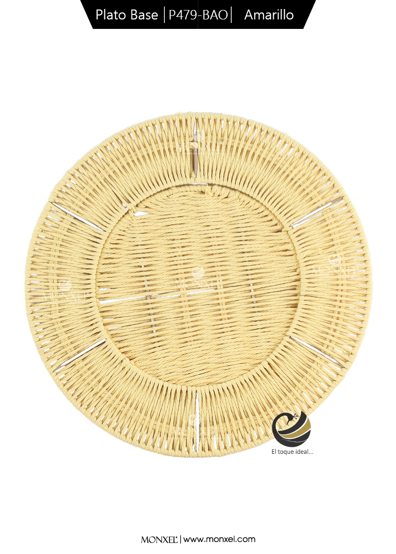 Carpeta (Plato Base) P479-BAO Amarillo 35 cm. (Algodón)
