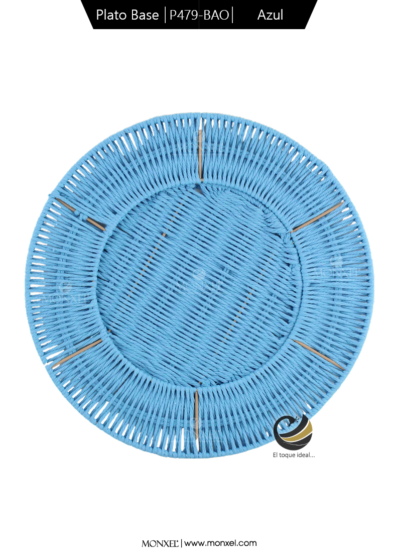 Carpeta (Plato Base) P479-BAO Azul 35 cm. (Algodón)