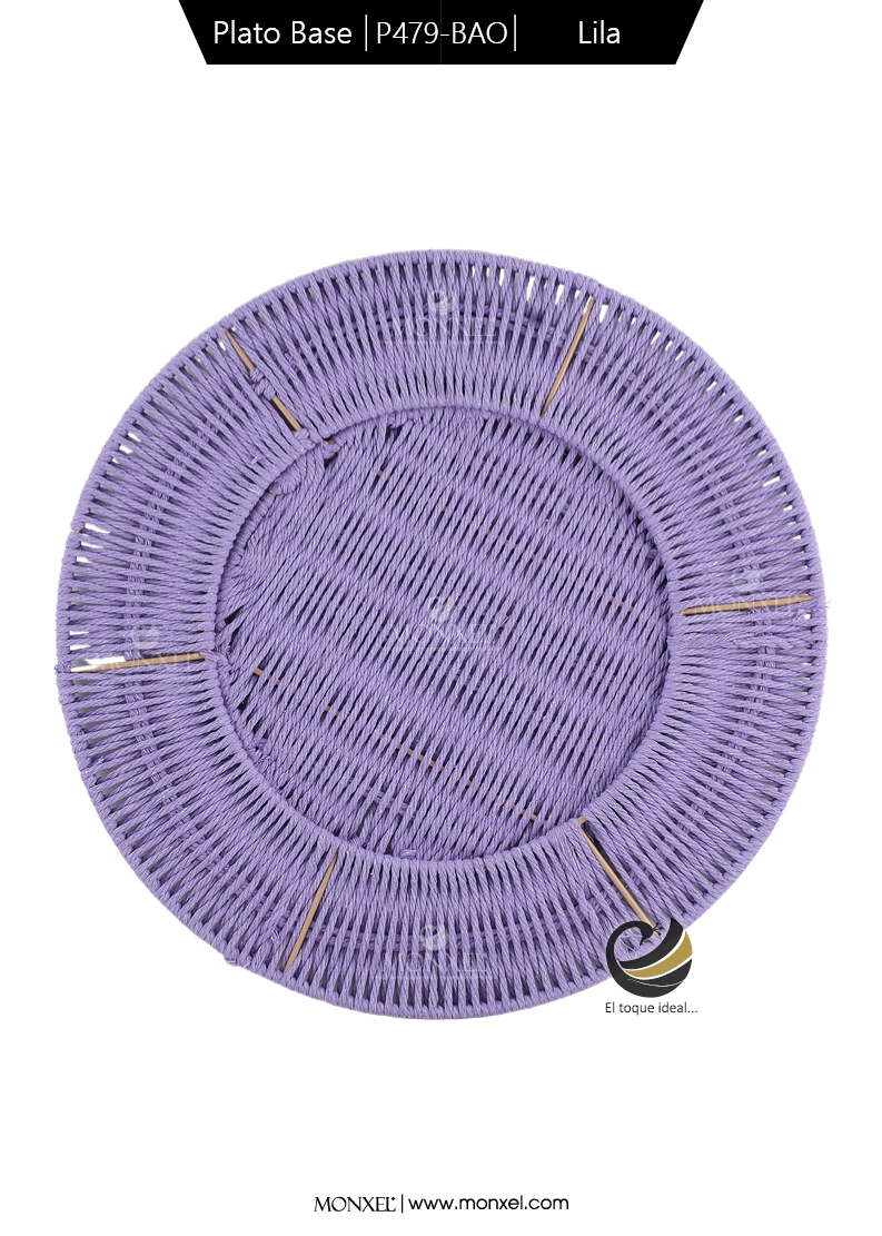 Carpeta (Plato Base) P479-BAO Lila 35 cm. (Algodón)