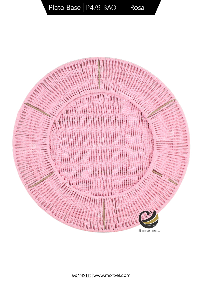 Carpeta (Plato Base) P479-BAO Rosa 35 cm. (Algodón)