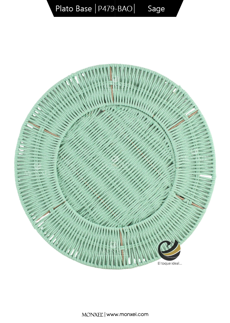 Carpeta (Plato Base) P479-BAO Sage 35 cm. (Algodón)