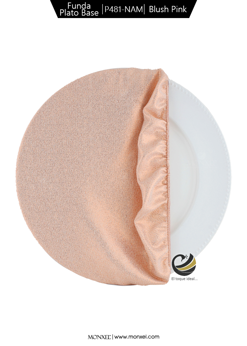 Funda Plato Base P481-NAM Blush Pink 40 cm. (Textil)