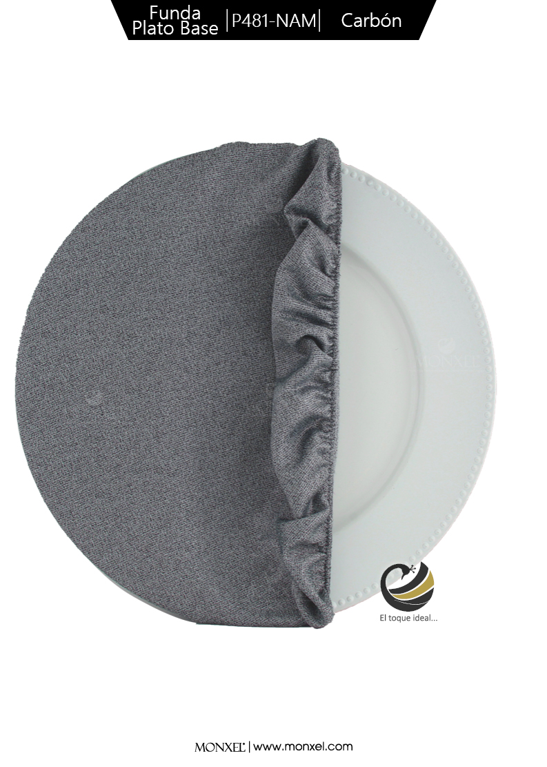 Funda Plato Base P481-NAM Carbón 40 cm. (Textil)