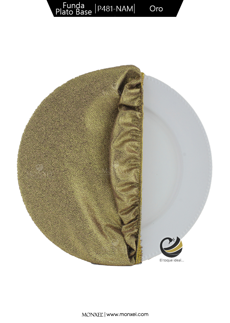 Funda Plato Base P481-NAM Oro 40 cm. (Textil)