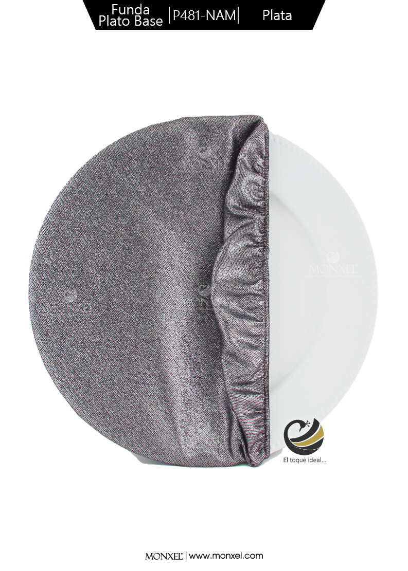 Funda Plato Base P481-NAM Plata 40 cm. (Textil)