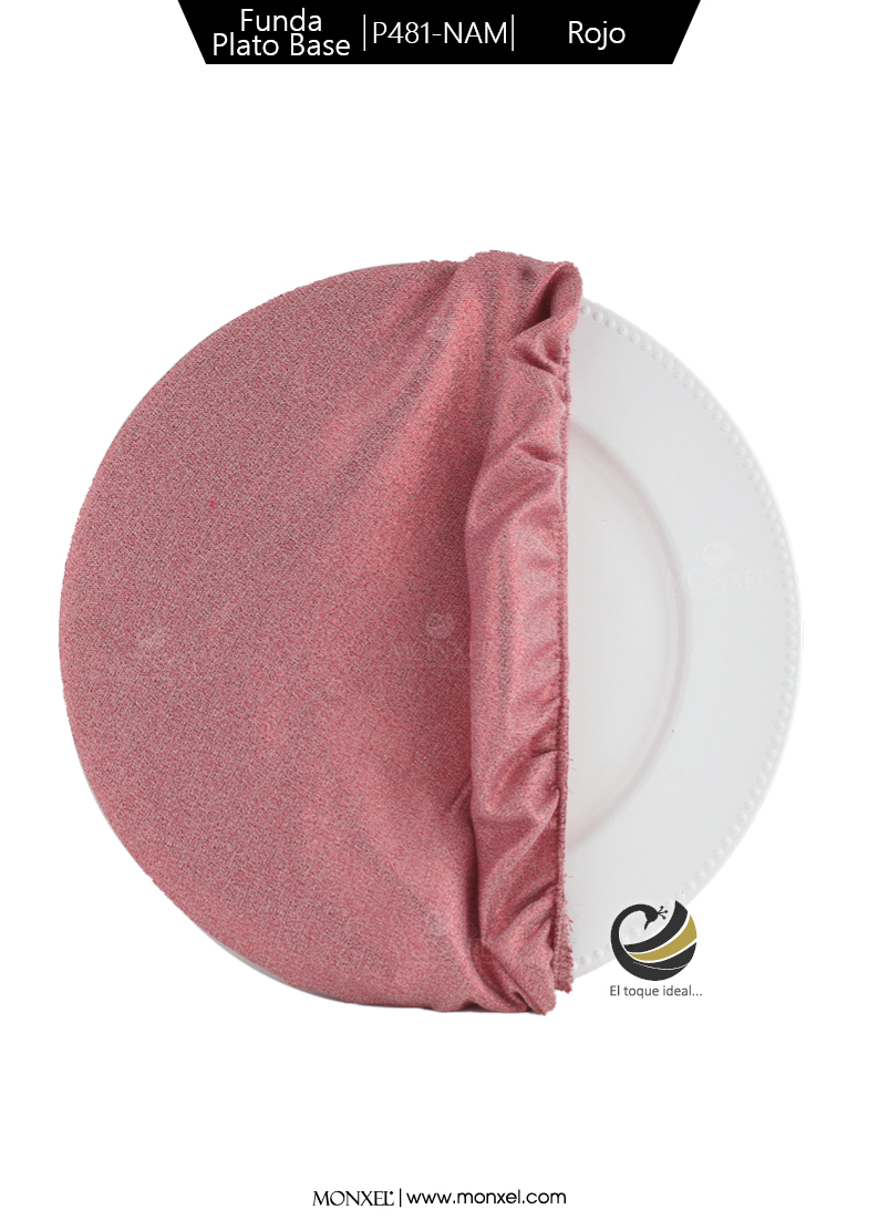Funda Plato Base P481-NAM Rojo 40 cm. (Textil)