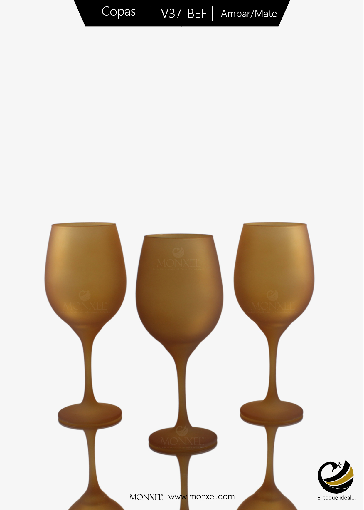 Copas Vino V37-BEF Ámbar Mate