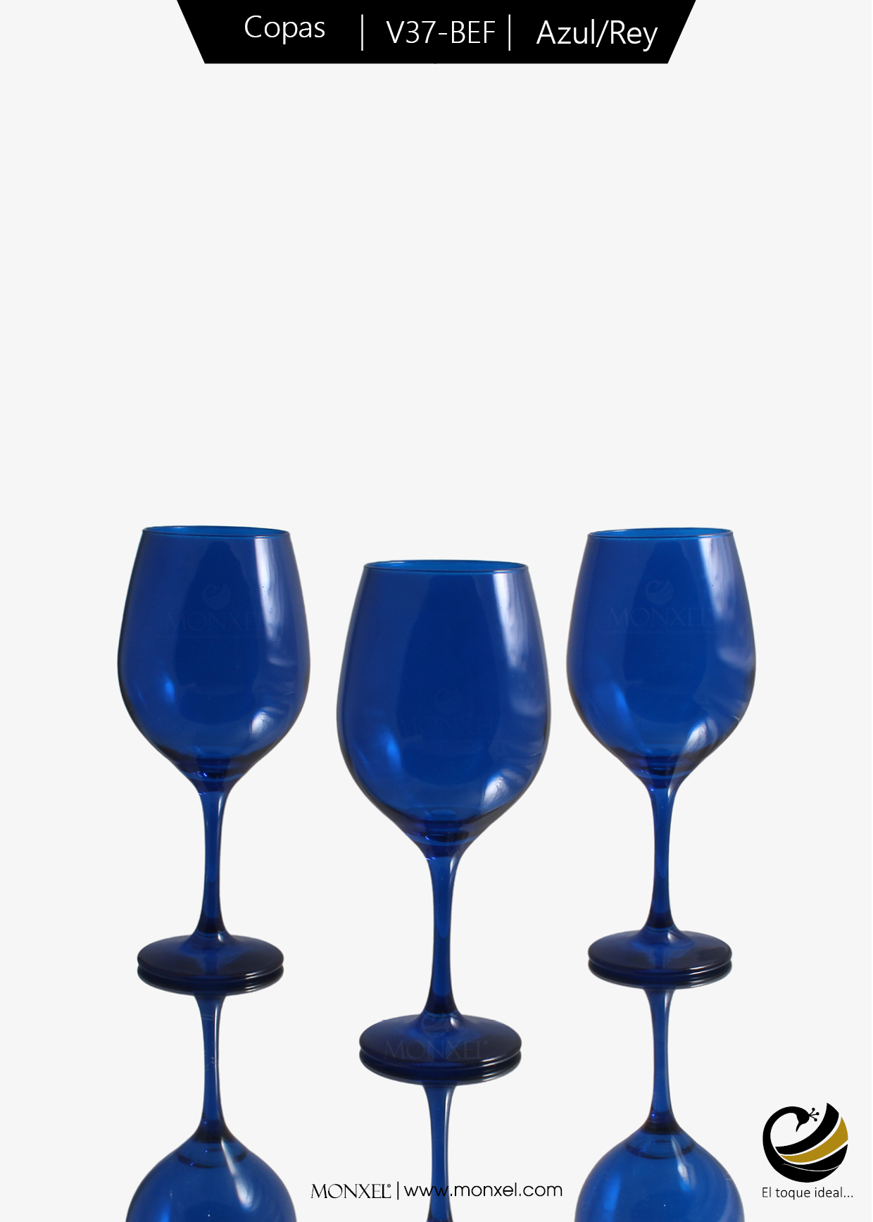 Copas Vino V37-BEF Azul Rey