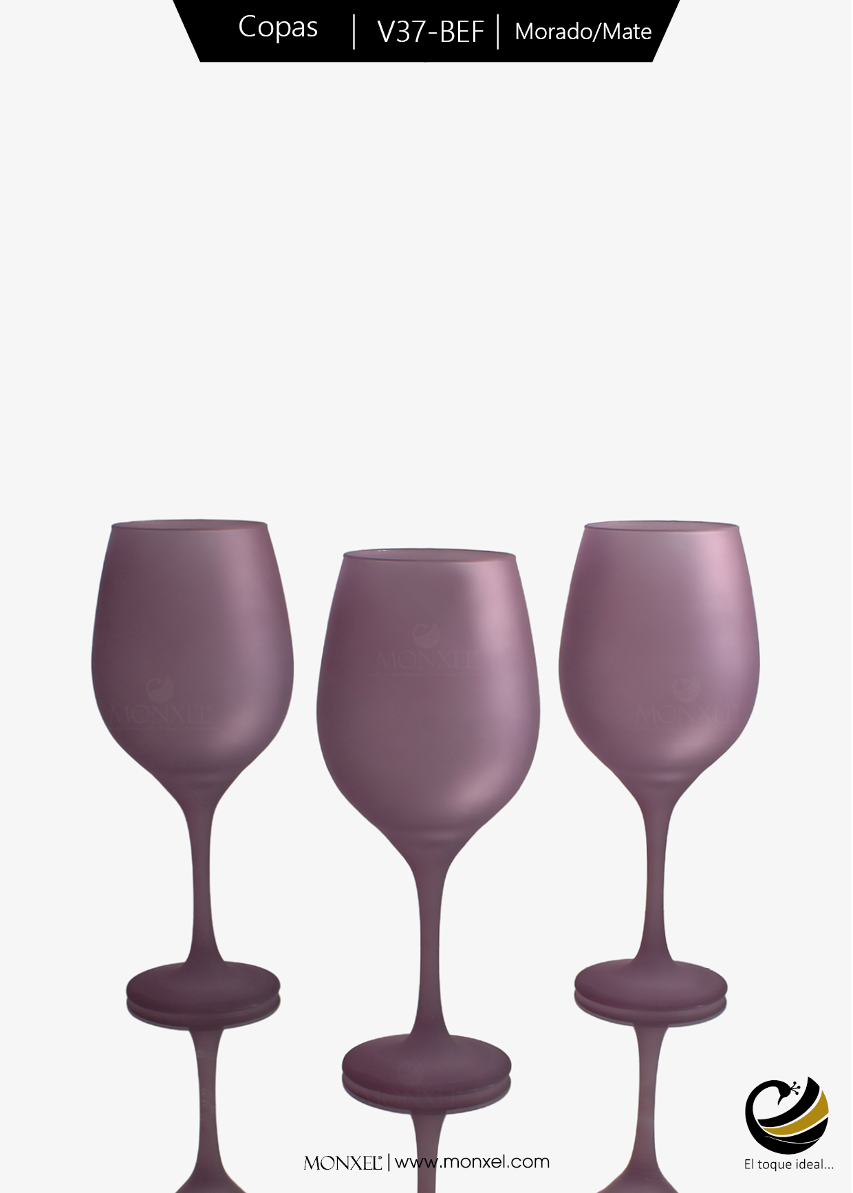 Copas Vino V37-BEF Morado Mate