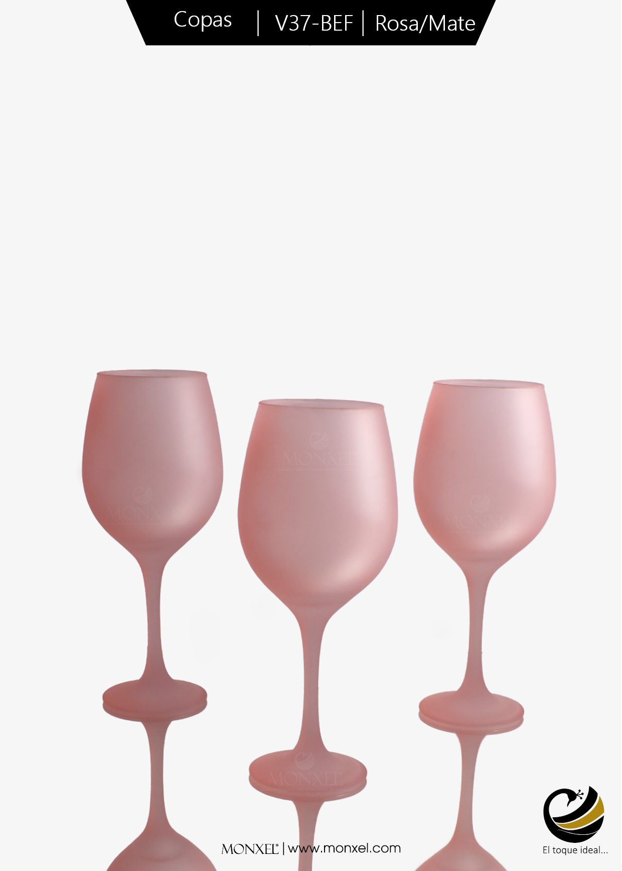 Copas Vino V37-BEF Rosa Mate