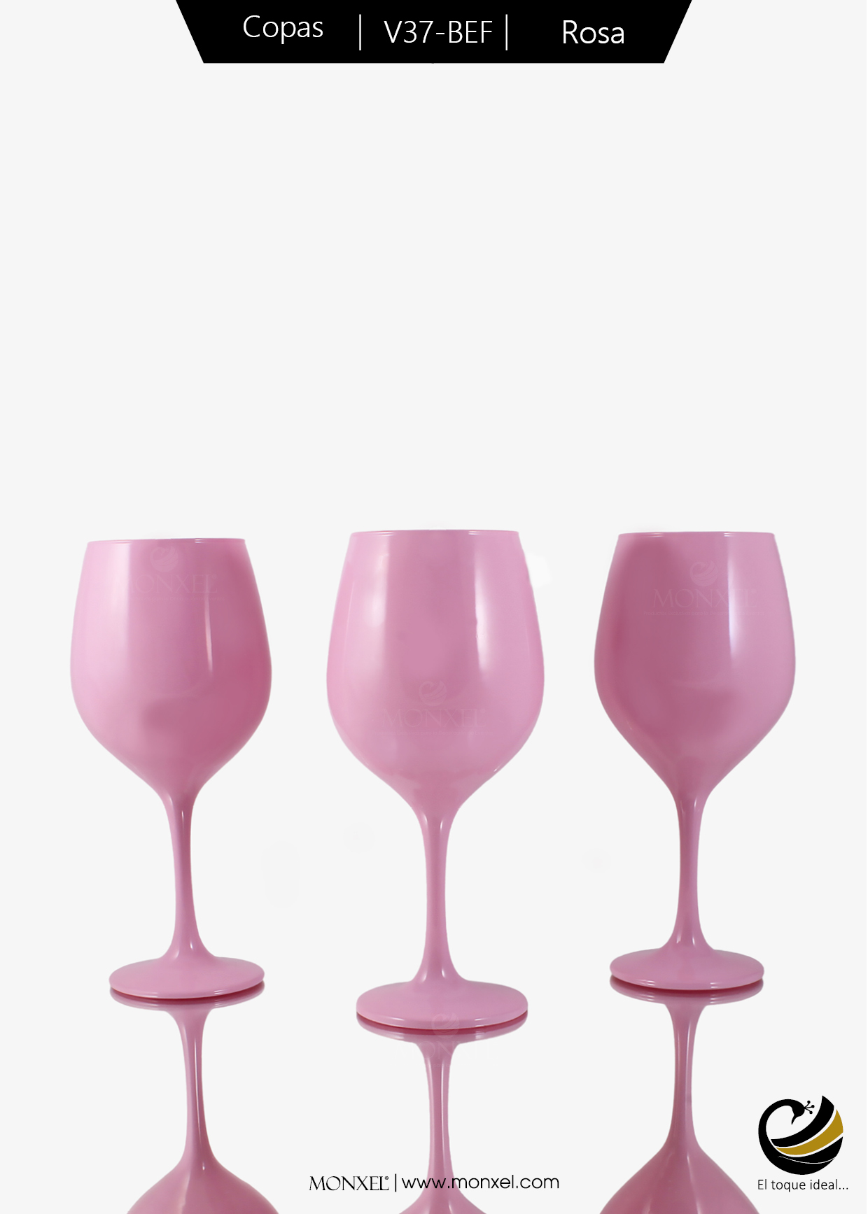 Copas Vino V37-BEF Rosa
